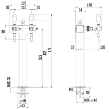 Obrázek k výrobku 2737 - Stojan Lindr 2x kohout